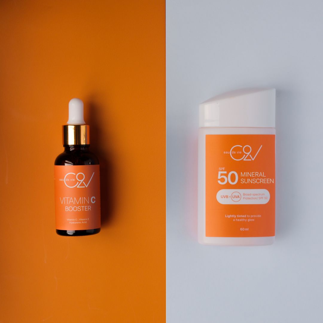 Vitamin C Serum and Sunscreen