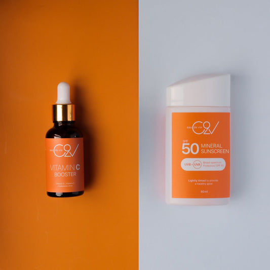 Vitamin C Serum and Sunscreen