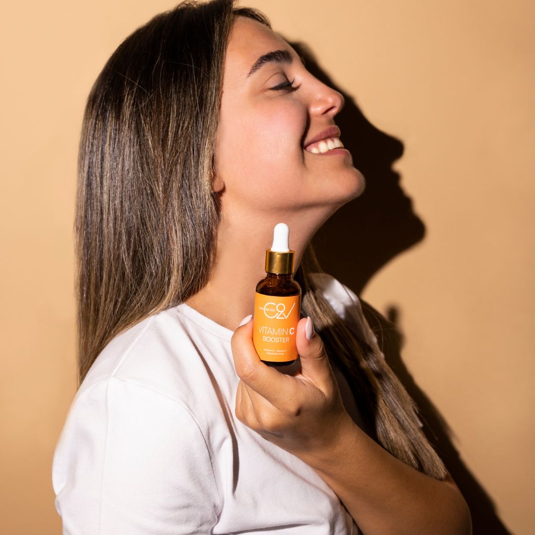 Glowing skin using Vitamin C Serum